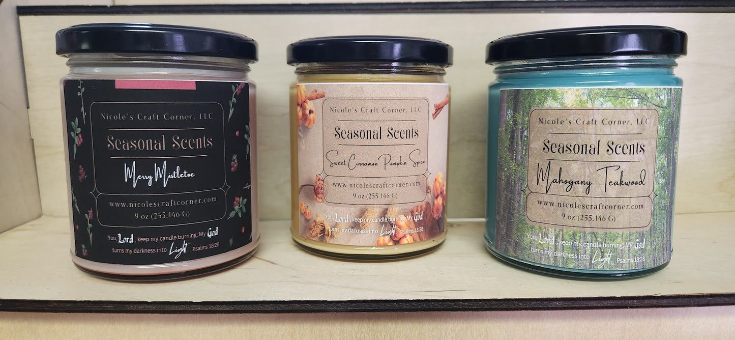 Seasonal Scent Candles and wax melts