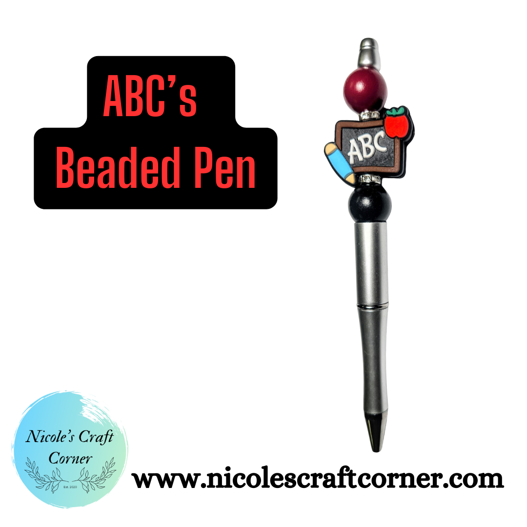 School Themed Beaded Pens
