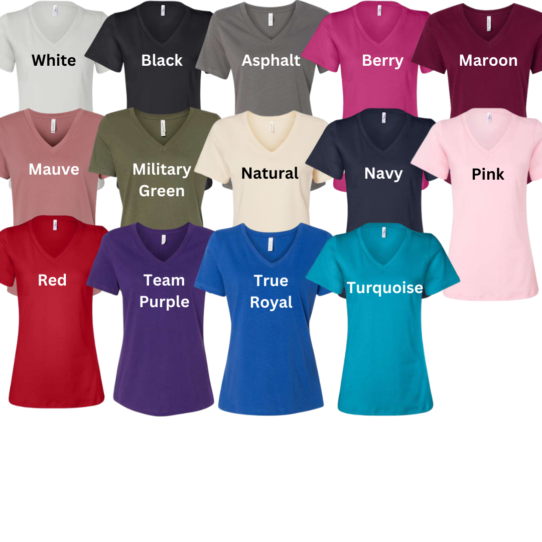 Custom Women's Relaxed Jersey V-Neck Tees