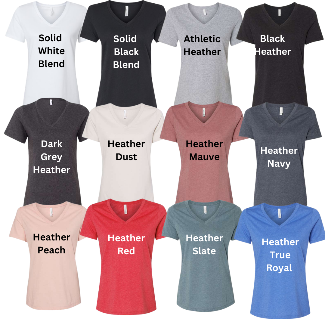 Custom Women's Relaxed Heather CVC V-Neck T-Shirt