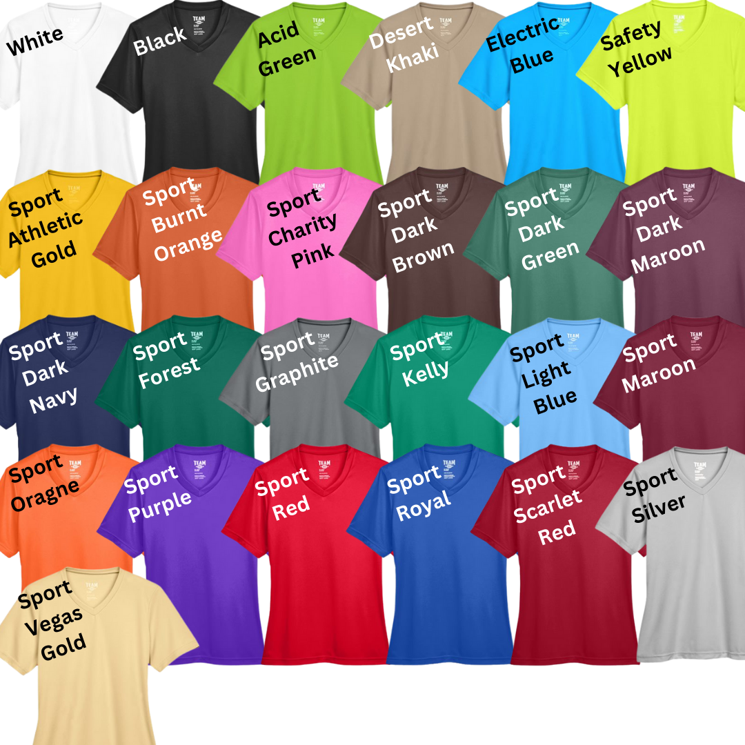 Custom Womens Performance V-Neck Short Sleeve