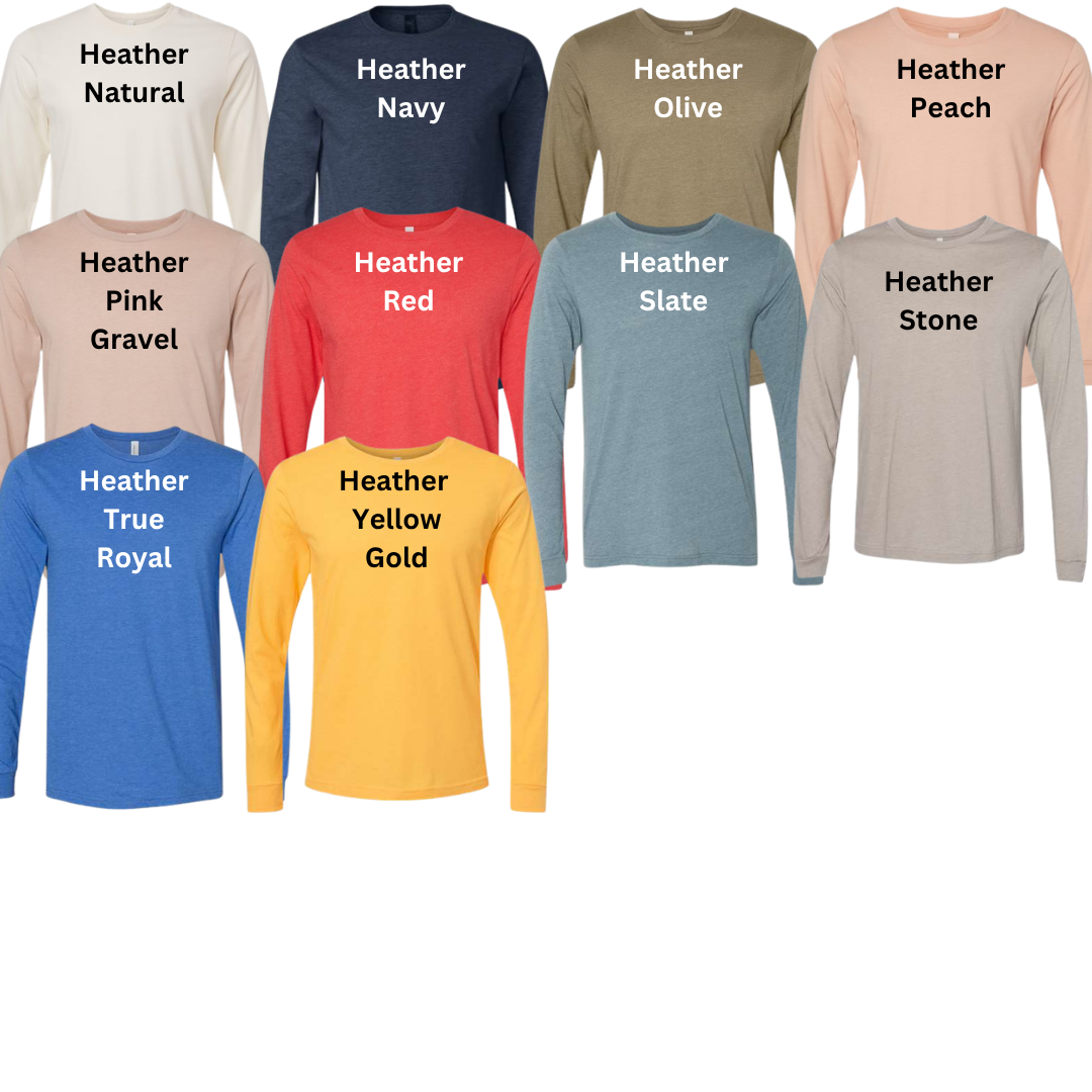 Custom Adult Heather Long Sleeve CVC T-Shirt