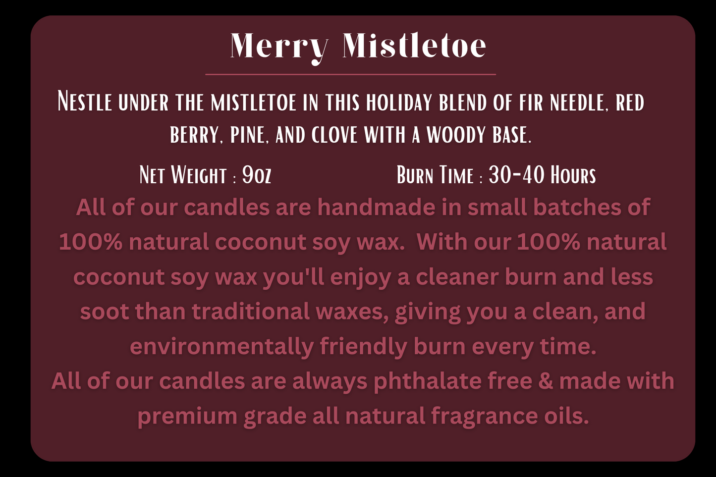 Seasonal Scent Candles and wax melts