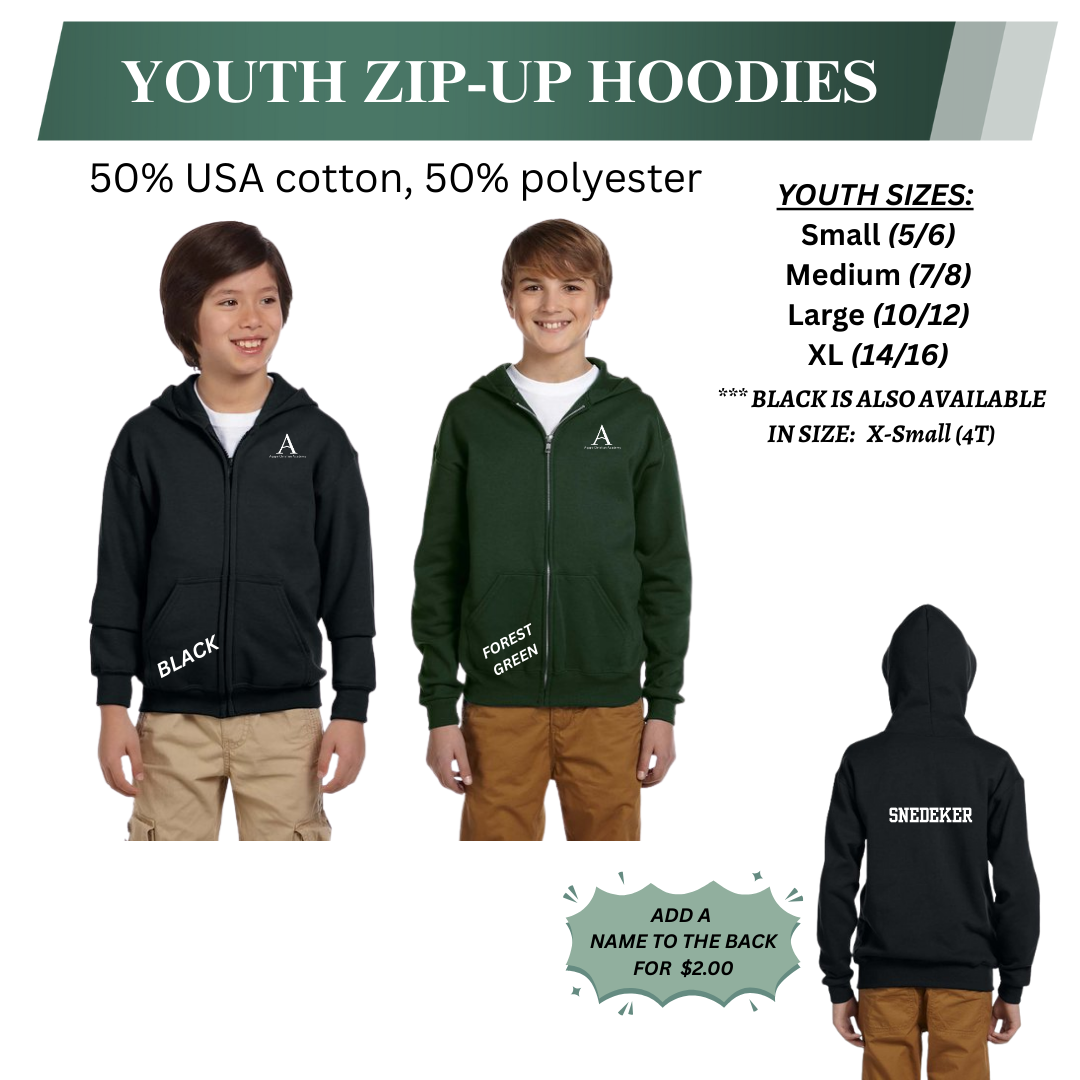 AGAPE YOUTH ZIP-UP HOODIES