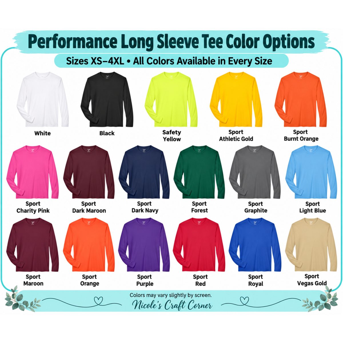 Custom Adult Performance Long Sleeve Tees
