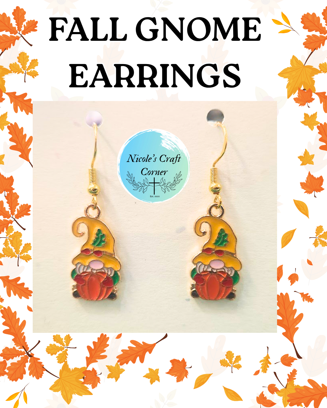 Fall Gnome Earrings