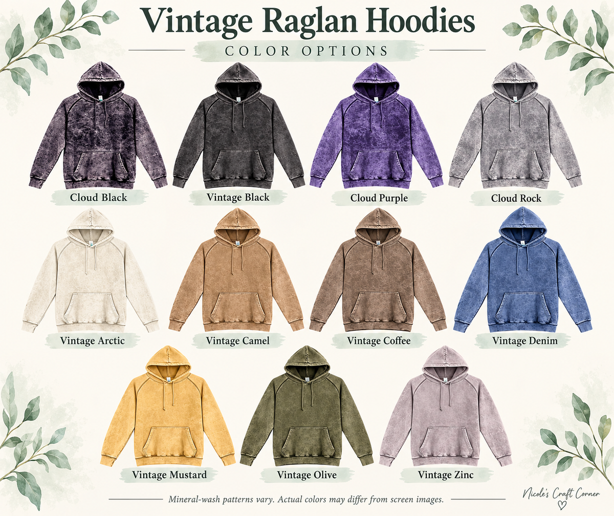 Custom Unisex Vintage Raglan Hoodie Sweatshirt