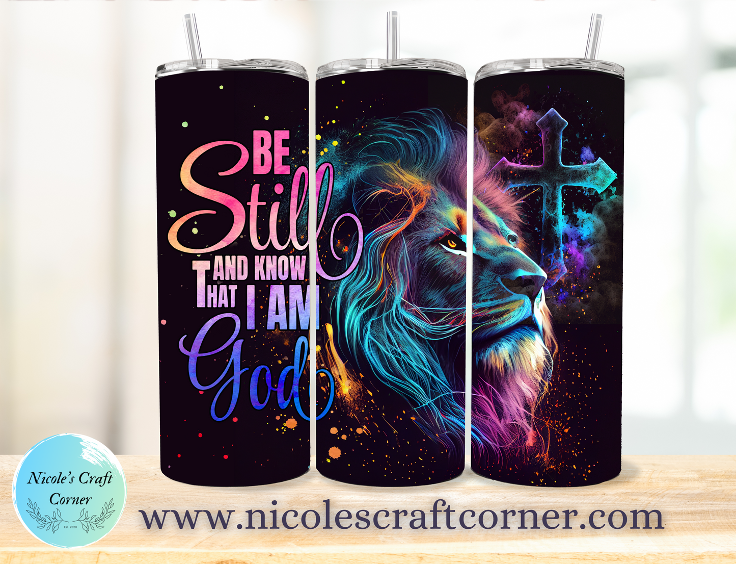 Be Still and Know that I am GOD; Inspirational 20oz skinny Tumbler