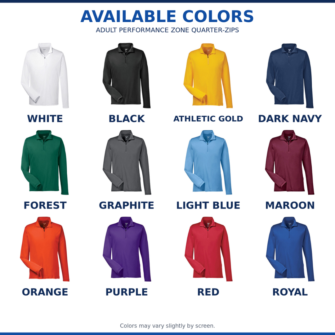 Custom Adult Performance Zone Quarter-Zip Pullover