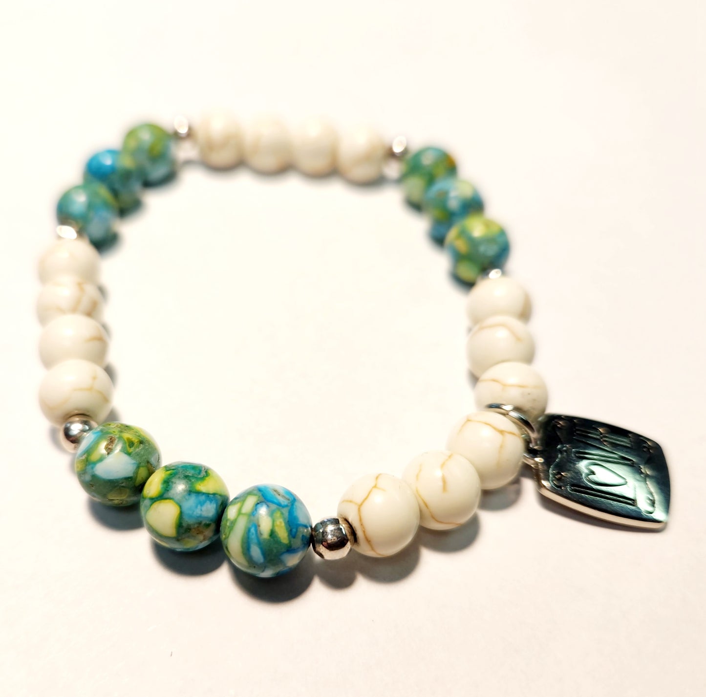 Earth tones "LOVE" beaded Bracelet