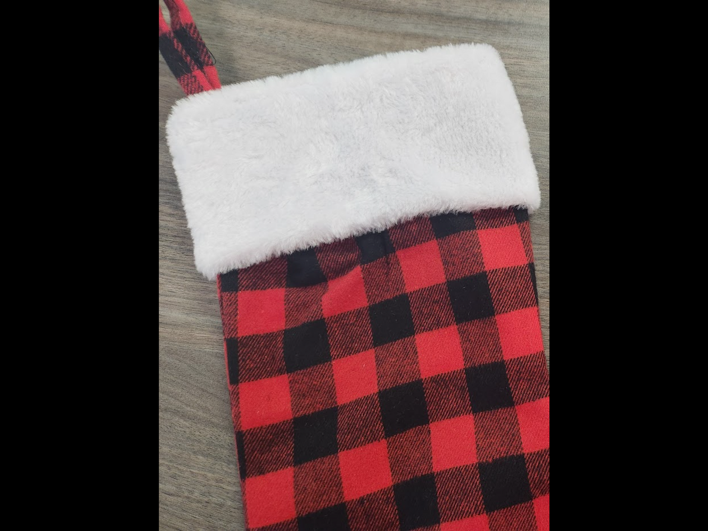 Red Buffalo plaid Personalized Christmas stockings