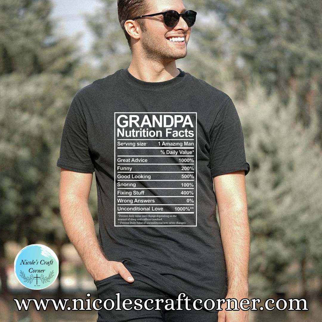 Dad Nutrition Facts T-Shirt