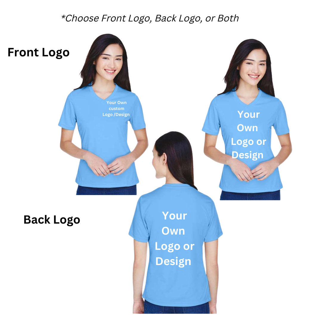Custom Womens Performance V-Neck Short Sleeve