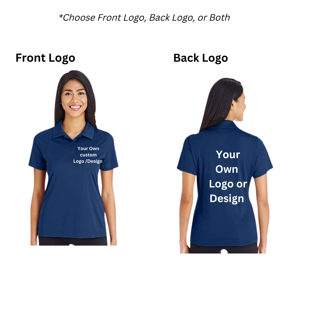 LADIES PERFORMANCE POLOS; 100% POLYESTER