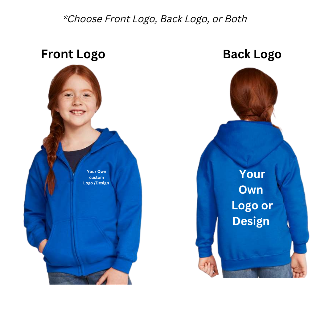 Youth Custom Full Zip Hoodies