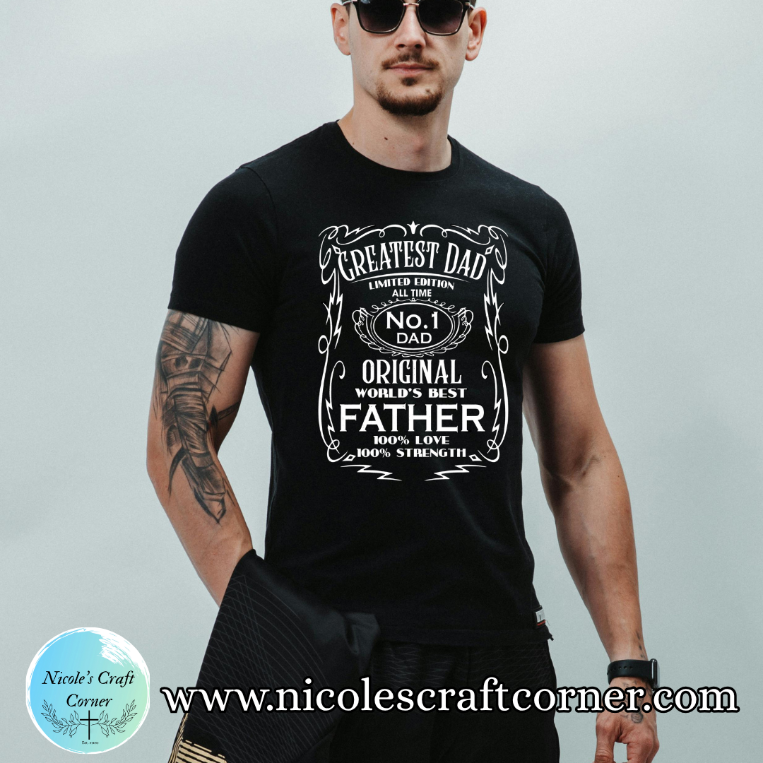 "Greatest Dad" Jack Daniel's Style T-Shirt
