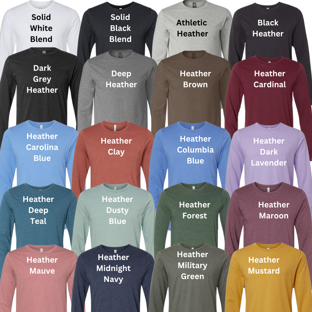 Custom Adult Heather Long Sleeve CVC  T-Shirt