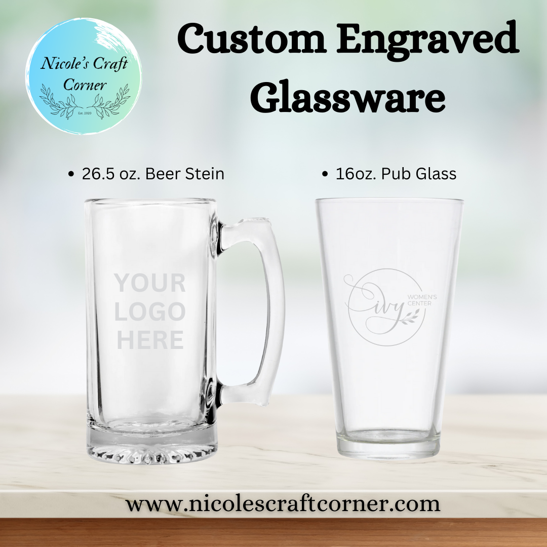 Laser Engraved Glasswear