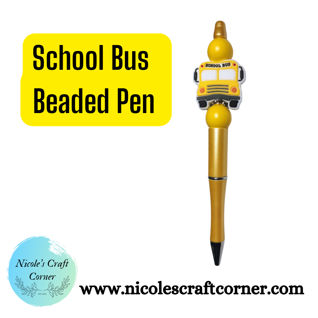 School Themed Beaded Pens