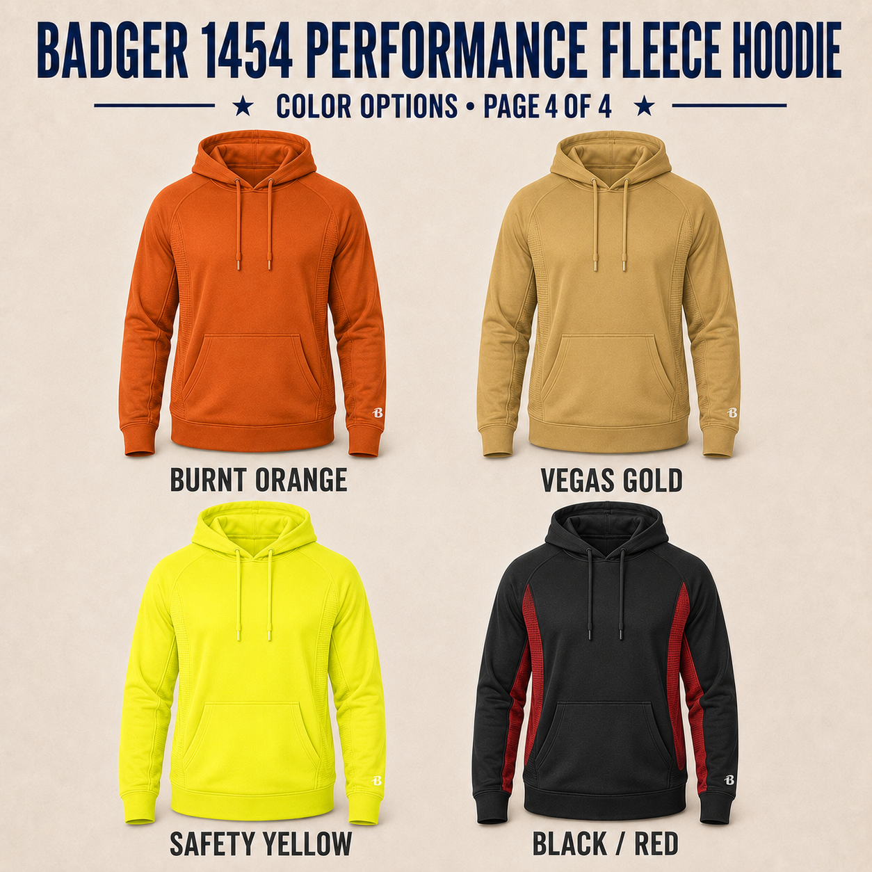 Custom Badger Performance Fleece Hoodie