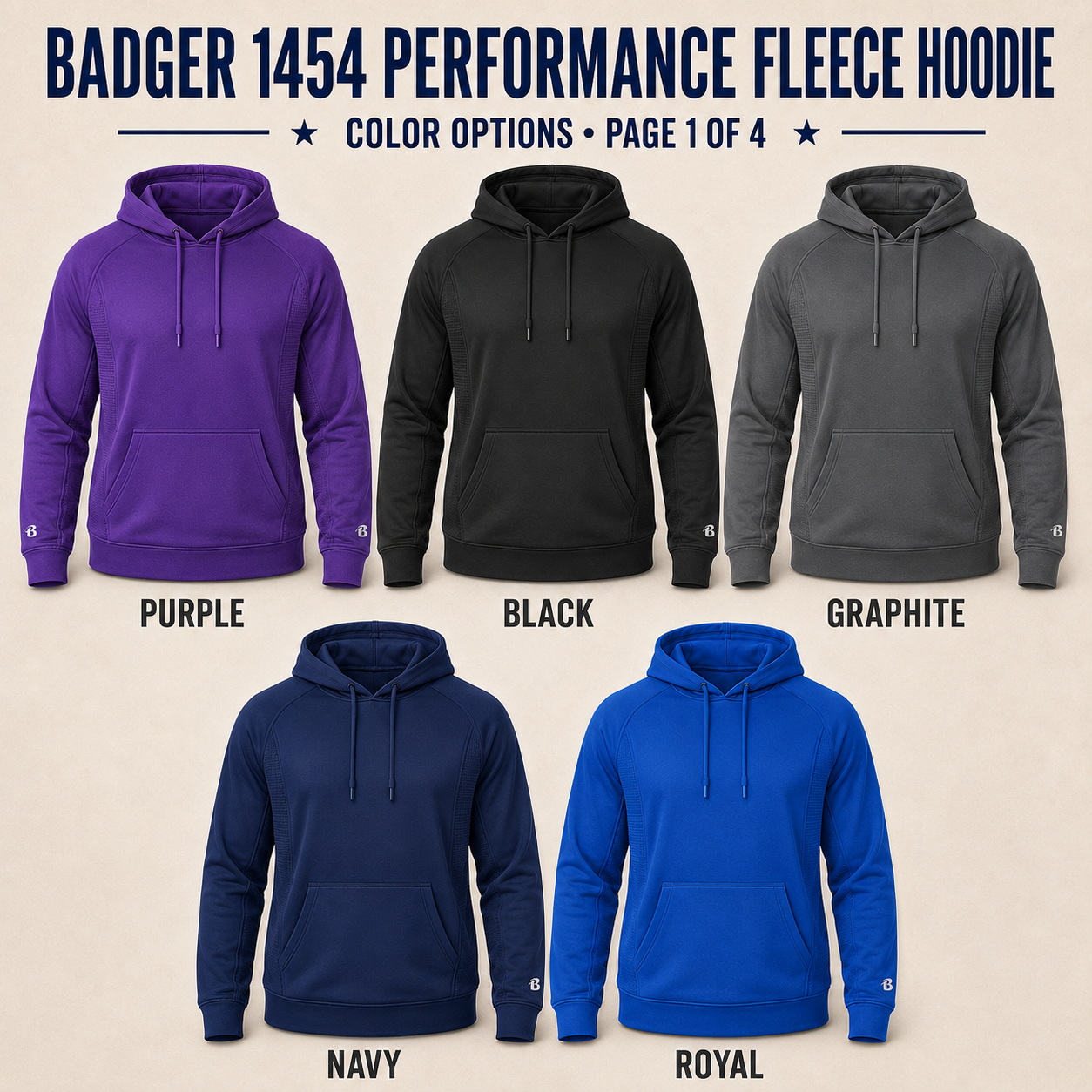 Custom Badger Performance Fleece Hoodie