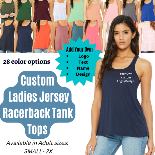 Custom Ladies Jersey Racerback Tank Tops