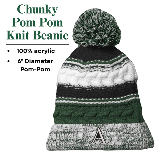 AGAPE Chunky Pom-Pom Knit Beanie