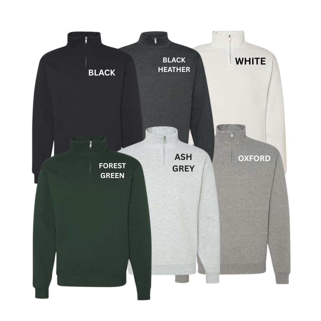 AGAPE Unisex Cadet Collar Quarter-Zip Sweatshirt