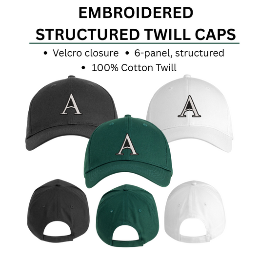 AGAPE STRUCTURED TWILL HATS