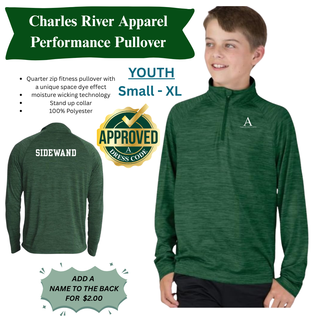 AGAPE YOUTH Charles River Performance Pullover