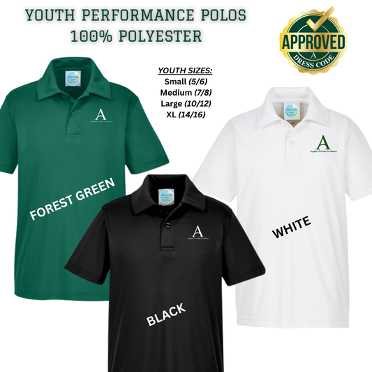 AGAPE YOUTH PERFORMANCE POLOS