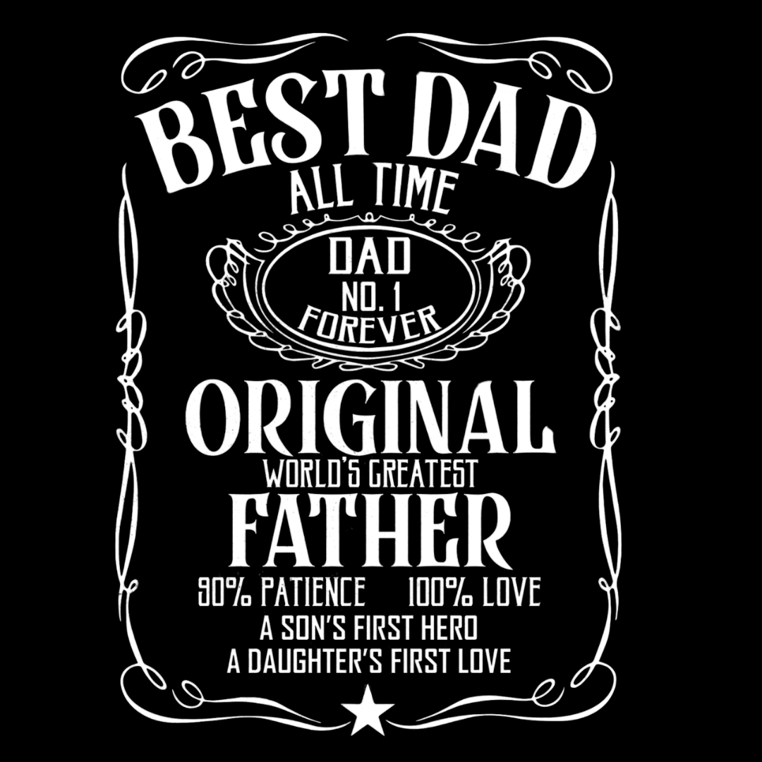 "Greatest Dad" Jack Daniel's Style T-Shirt