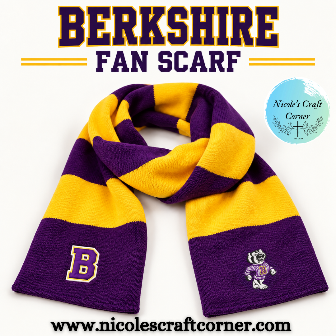 Berkshire Badgers Purple & Gold Fan Scarf