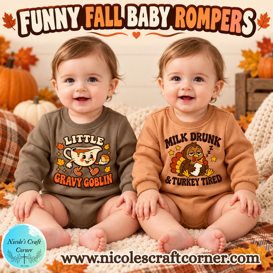Funny Fall Baby Sweatshirt Rompers