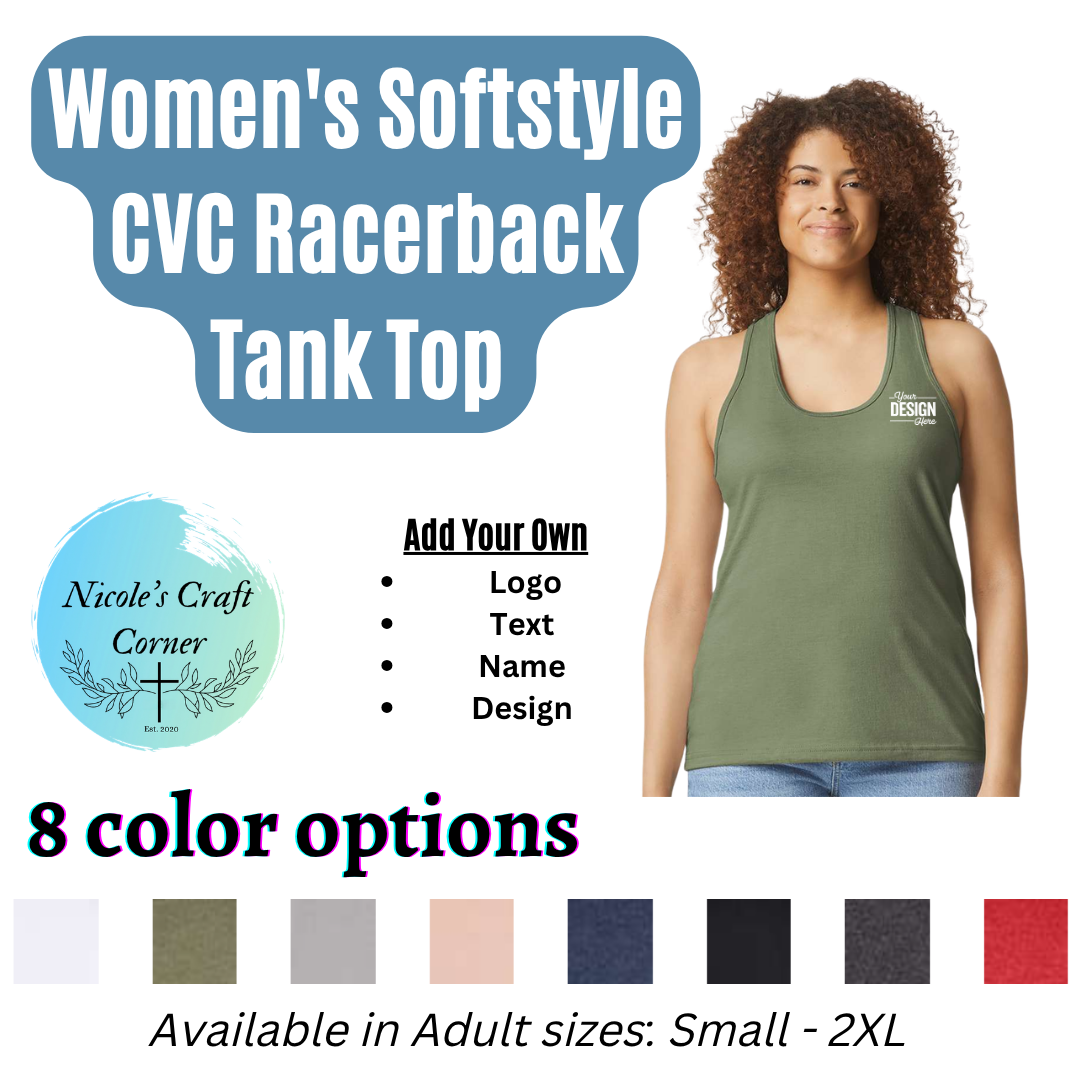 Women's Softstyle CVC Racerback Tank Top
