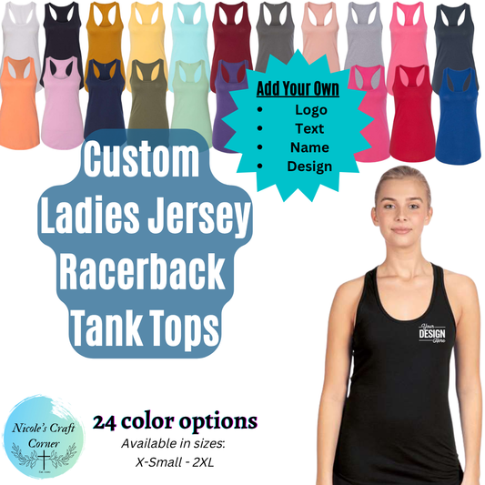 Custom Ladies Jersey Racerback Tank Tops