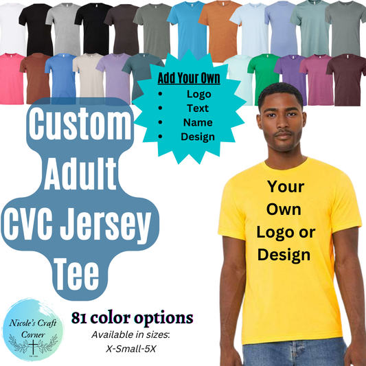 Custom Adult CVC Jersey T-Shirt