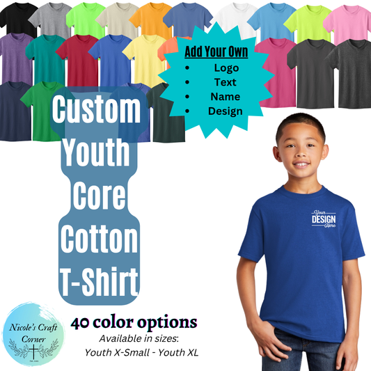 Custom Youth Core Cotton T-Shirt