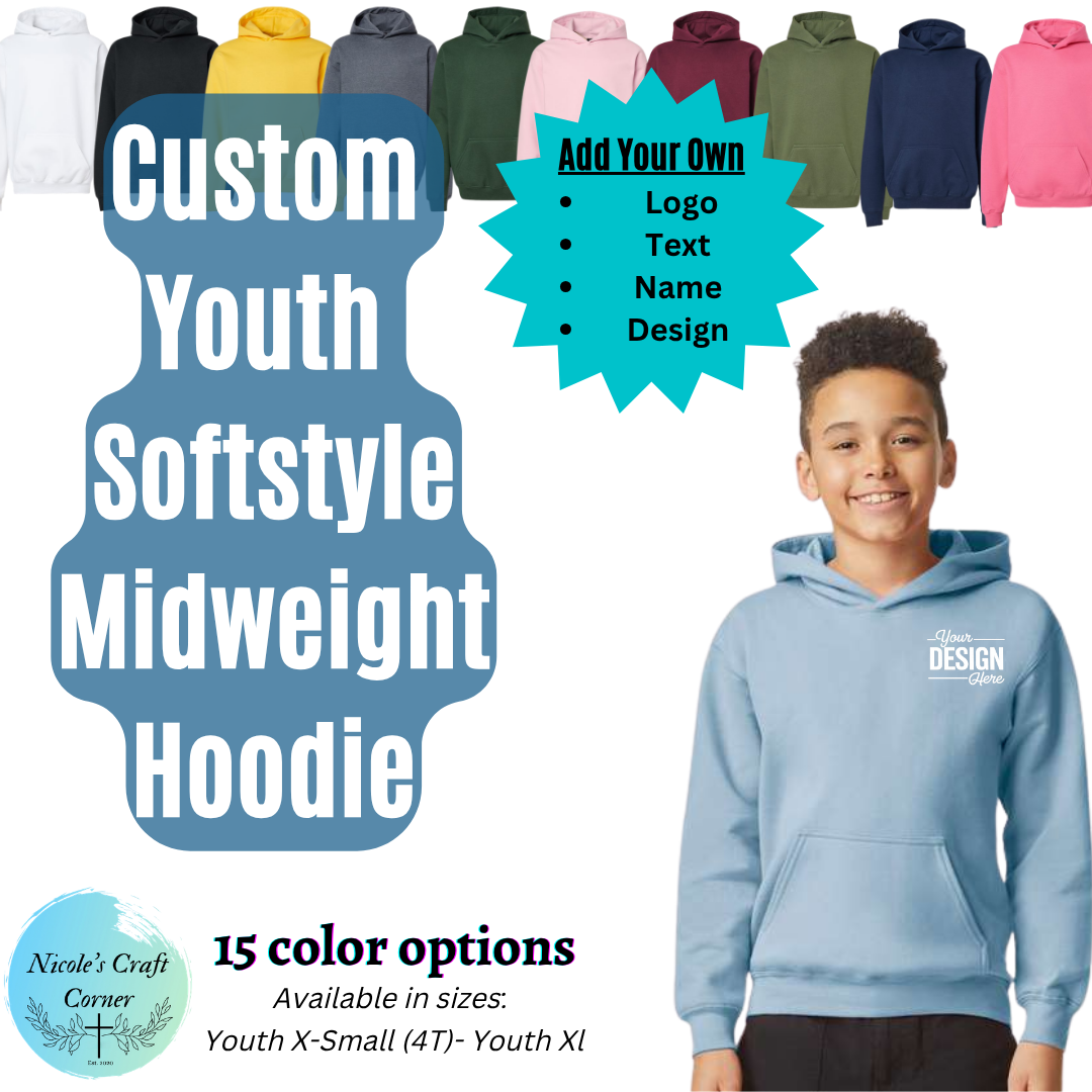 Custom Youth Softstyle Midweight Hoodie