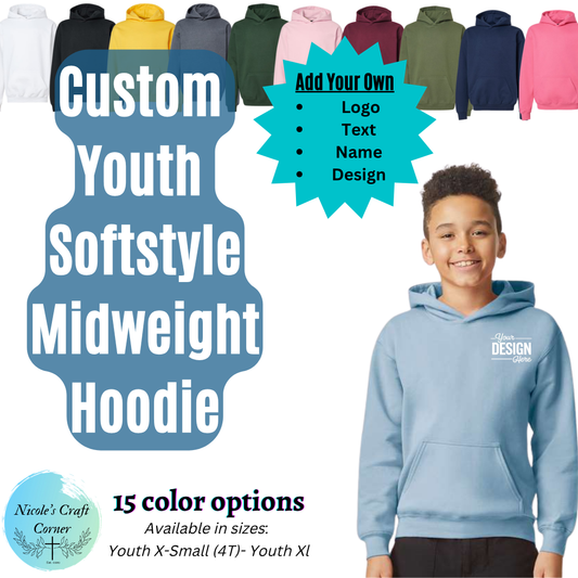Custom Youth Softstyle Midweight Hoodie
