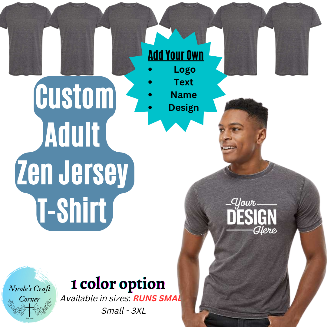 Custom Adult  Zen Jersey  T-Shirt