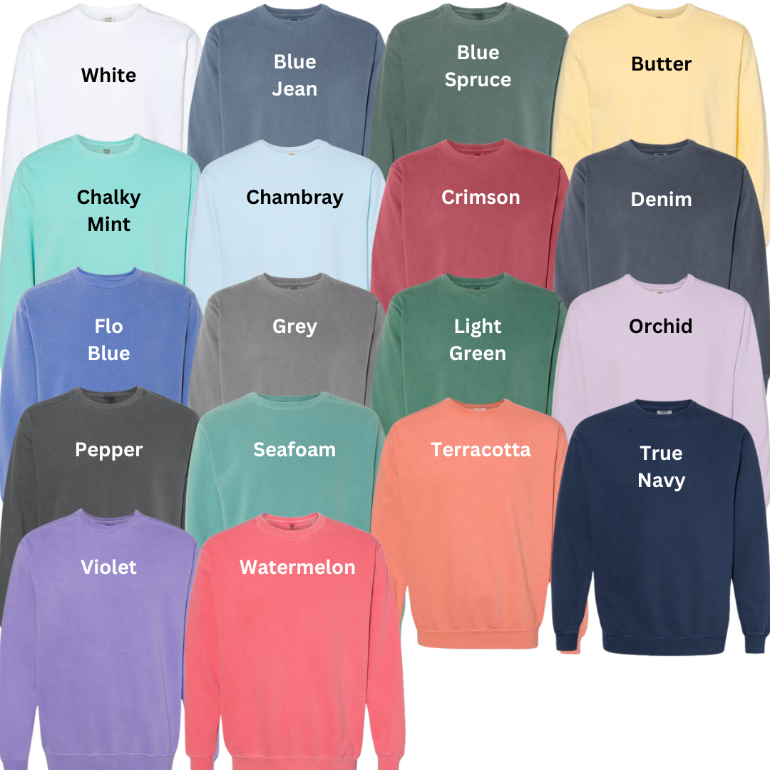 Custom Adult Comfort Colors Crewneck Sweatshirt