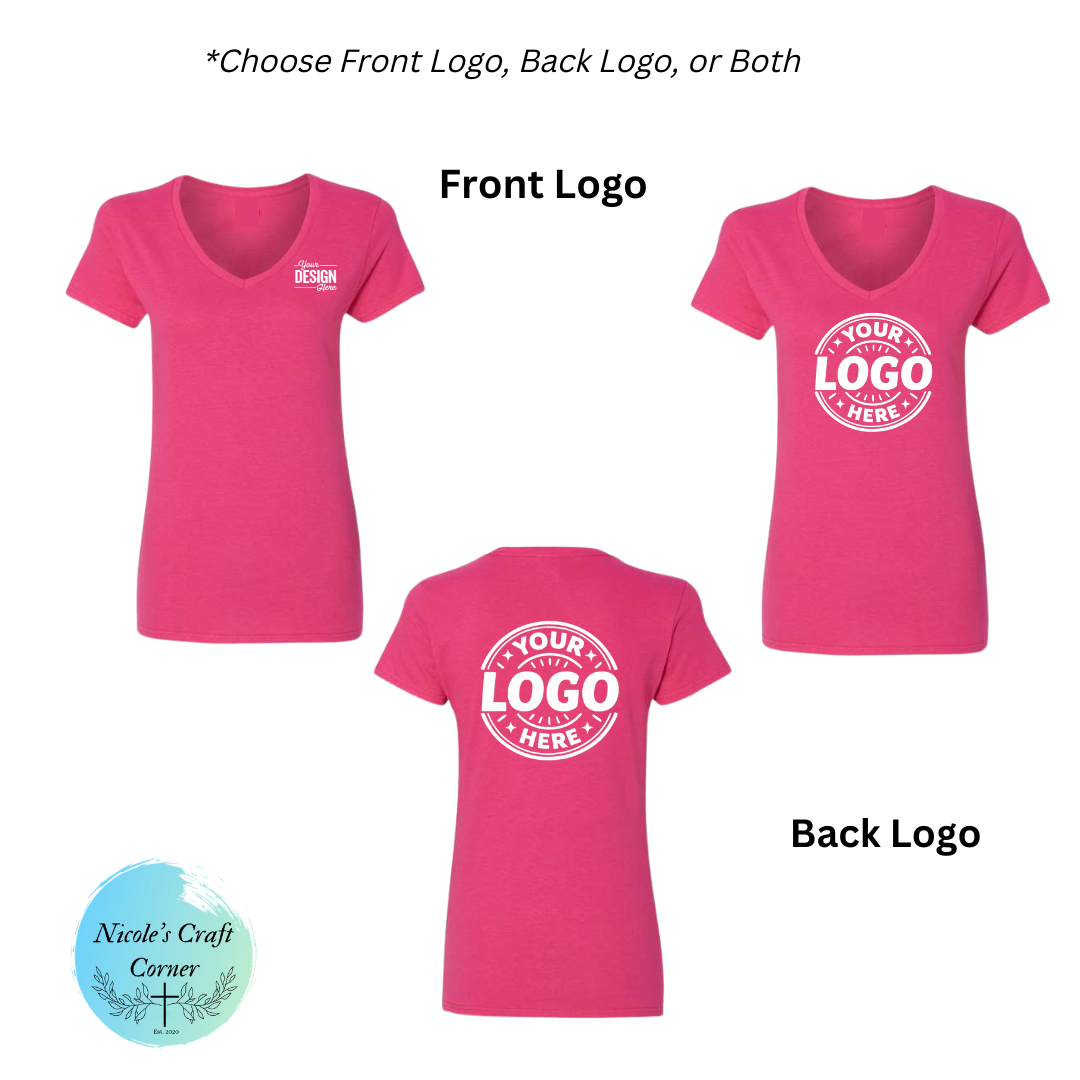 Custom Women's Heavy Cotton V-Neck T-Shirt