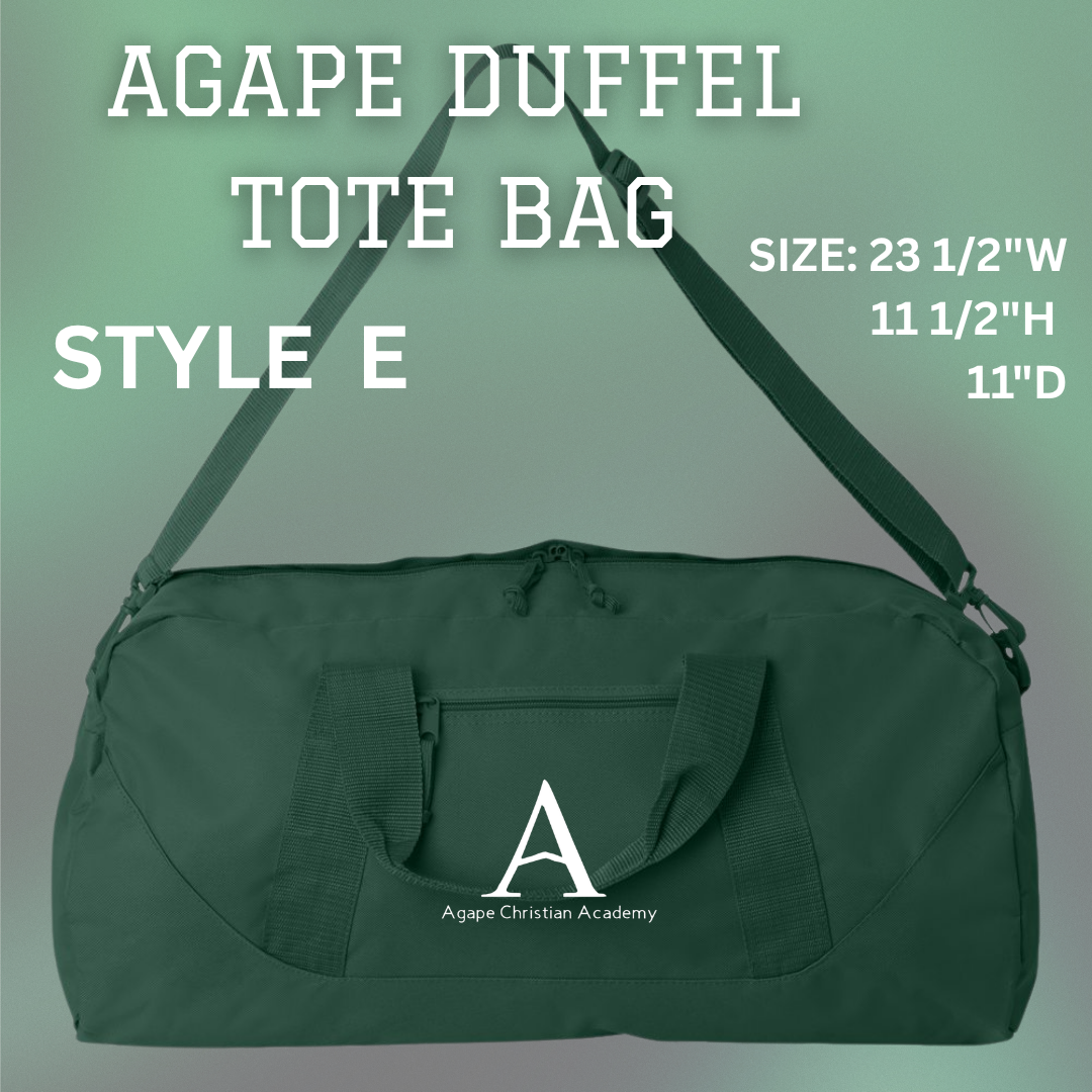 AGAPE LIGHTWEIGHT CANVAS DUFFEL BAGS