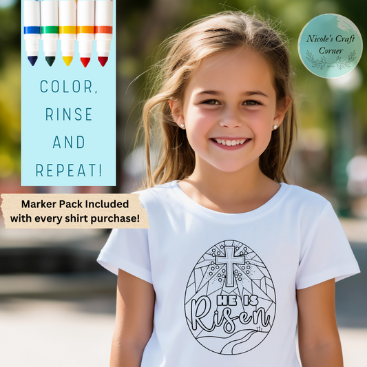 Color Your Own He is Risen (Egg Design) T-shirt