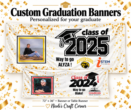 Graduation Backdrop Banner or Table Runner