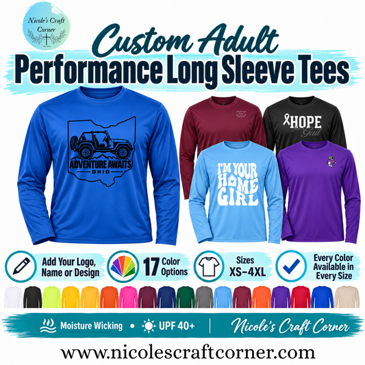 Custom Adult Performance Long Sleeve Tees