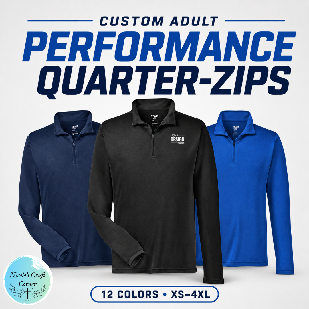 Custom Adult Performance Zone Quarter-Zip Pullover