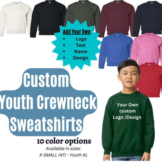 YOUTH Custom Crewneck Sweatshirts