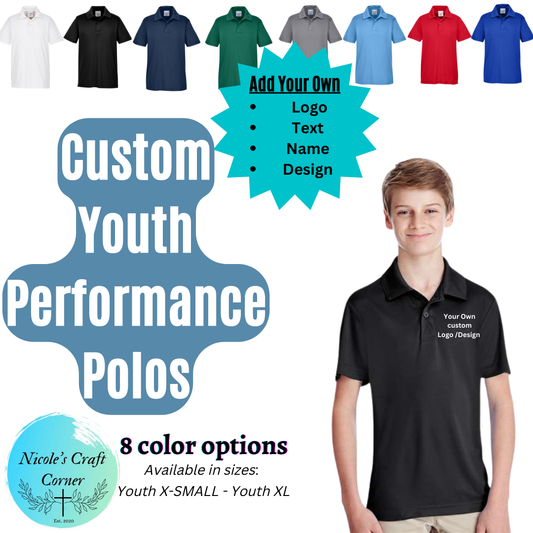 Custom Youth Performance Polos